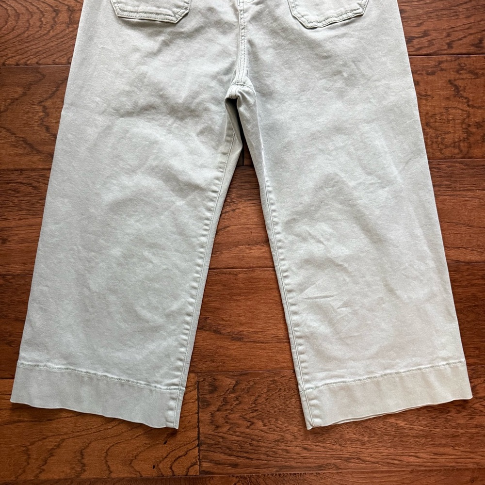 LC Lauren Conrad Wide-Leg Capri Pants Green 12P - Picture 3 of 13